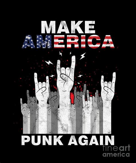 Make America Punk Again Metalcore Hard Rock Music Lovers Blues Funk