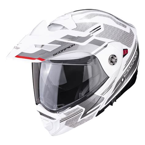 Scorpion Adx 2 Carrera Modular Helmet White Silver 89 398 281 Modular