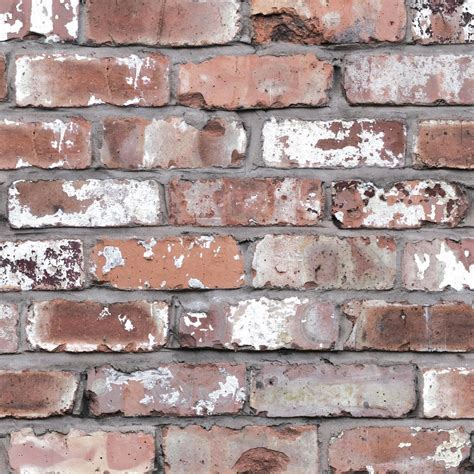 Holcombe Brick Effect Wallpaper Whitegrey And Red Brick Effect