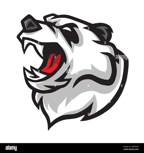 Angry Panda Roar Vector Mascot Logo Design Stock Vector Image And Art Alamy