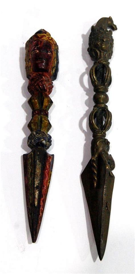 Tibetan Phurba Daggers Ritual Artifacts Of Tantric Buddhism Bronze