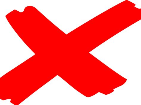 Red Cross Mark Clipart Mistake Red X Mark Transparent Png Download