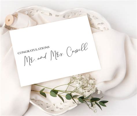 Personalized Wedding Card Wedding Card Congratulations Etsy