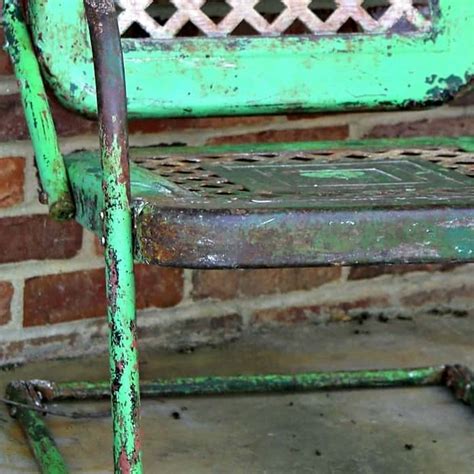 How To Preserve Rusty Patina On Metal Furniture Petticoat Junktion