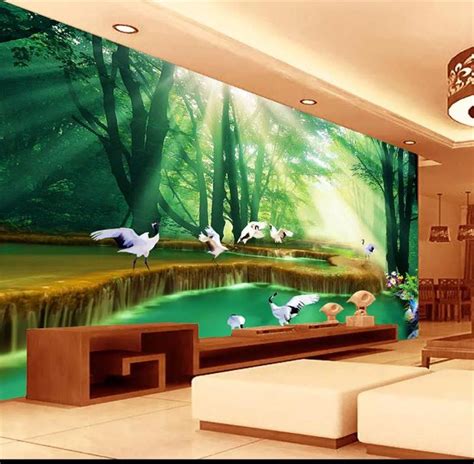 Custom 3d Photo Wallpaper Living Room Mural Sofa Tv Background Forest