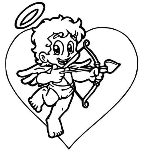 Dibujos De Cupido San Valentin Para Colorear Para Colorear Pintar E