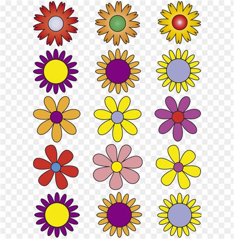 Flowers Vector Flowers Abstract Floral Vektor Bunga Png Transparent