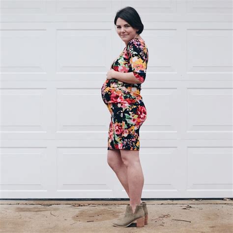 36 Week Bumpdate Floral Maternity Dress Lovely Lucky Life