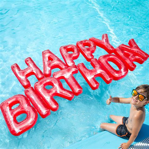 Buy Pool Party Decorations Happy Birthday Pool Floats Large Floating Letters Pool Party