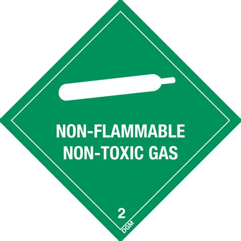 NON FLAMMABLE NON TOXIC GAS 2 2 Air Freight Label Roll 10cmx10cm X250