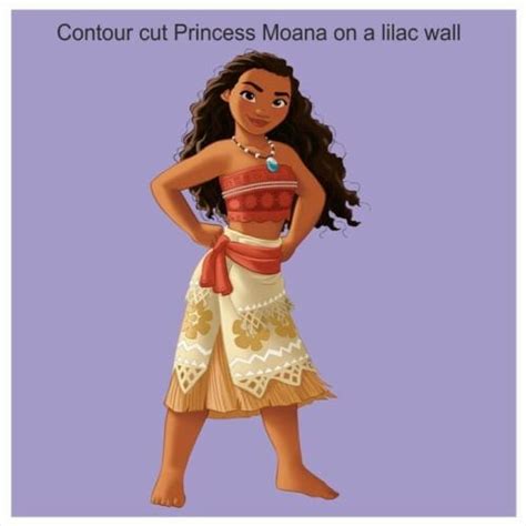Disney Princess Moana Wall Cupboard Sticker Large 195 Etsy Uk