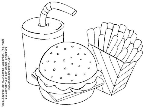 Disegno Da Colorare Fast Food Bimbi Creativi