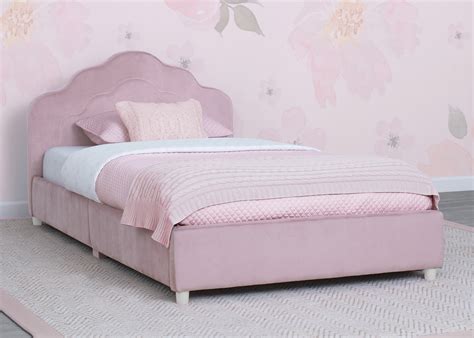 Delta Children Comfort Wood Upholstered Bed Twin Rose Pink