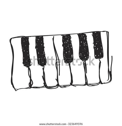 Simple Hand Drawn Doodle Piano Keys Stock Vector Royalty Free