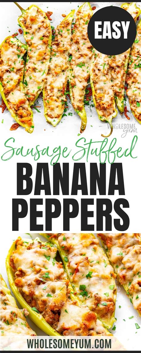 stuffed banana peppers sausage and cheese