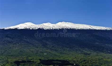Mauna Kea Snow On Hawaii Island Stock Photo Image Of