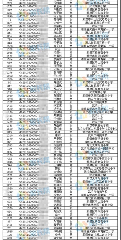 2018武汉民办初中武珞路实验电脑派位（摇号）录取名单武汉学而思爱智康