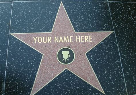 Add Your Name To A Hollywood Walk Of Fame Star Photo Like You See Here