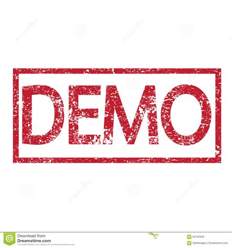 Stamp text demo stock vector. Illustration of freeware - 64762629