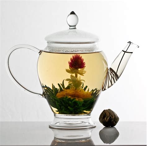 Amaranth Blooming Tea In Glass Pot Blooming Tea Blooming Flower Tea