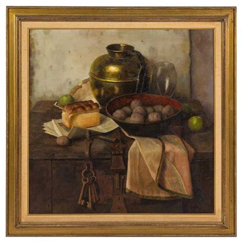 Henk Bos Dutch 1901 1979 Still Life With Bread And