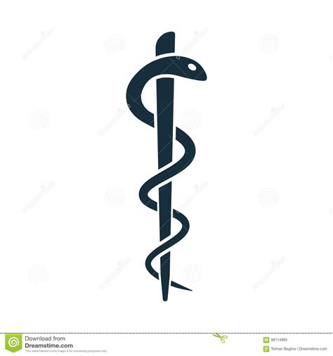 Symbol doctor logo snake medicine medic pharmacy hospital caduceus. Medical snake symbol icon stock illustration. Illustration ...