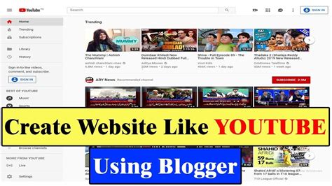 How To Create A Website Like Youtube Using Blogger Playtubevideo