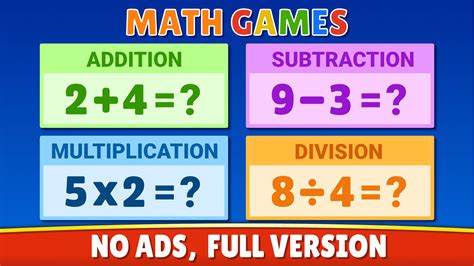 Get Math Games Addition Subtraction Multiplication