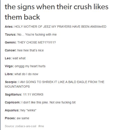 Zodiac Signs When Their Crushes Text Back By Terezilover221 On Deviantart