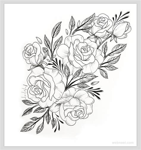 Pencil Drawing Images Flowers At Explore