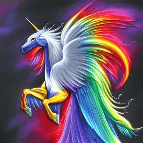 Pegasus In Rainbow · Creative Fabrica