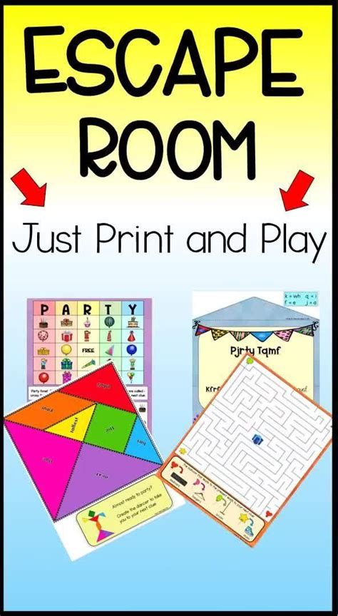 Free Printable Escape Room Game Printable Words Worksheets