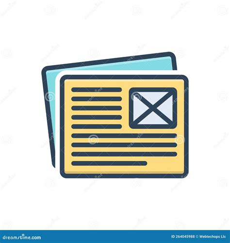 Color Illustration Icon for Gazette, Newspaper and Tabloid Stock Vector