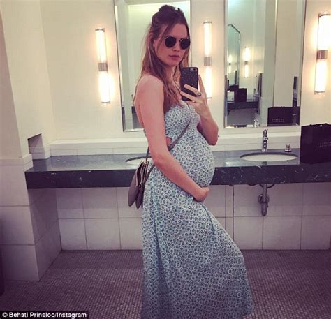 Prinsloo levine snapped a pic of her burgeoning belly while sitting poolside, and gave the photo a serious sticker treatment with rainbow, sun, candy and ice cream emojis. Pregnant Behati Prinsloo puts her blossoming baby bump on ...