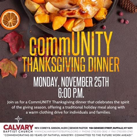 2019 Community Thanksgiving Dinner Calvary Baptist Church