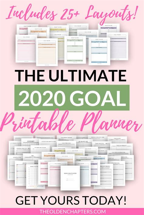 The Ultimate 2020 Goal Planner Printable In 2020 Goals Printable