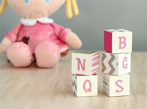 This removes all dirt, grime, and oils left from those little hands. DIY alphabet blocks - Mod Podge Rocks