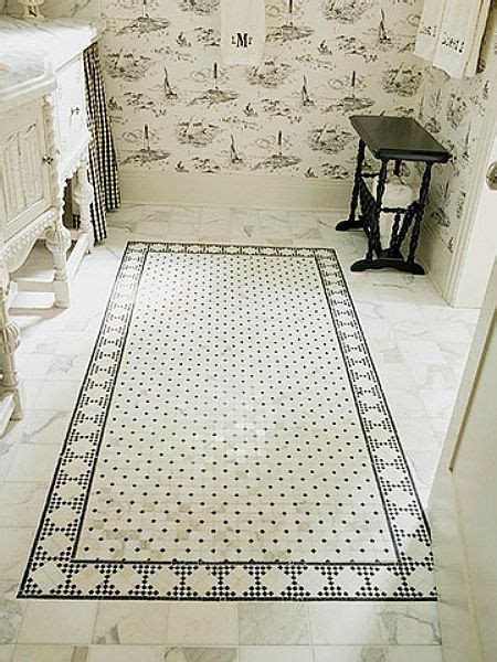 20 Catchy Tile Rug Inlay Bathroom Decor Ideas In 2020 With Images