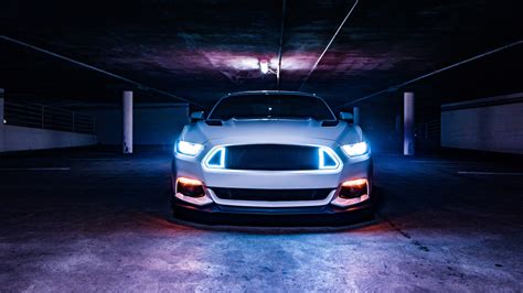 Ford Mustang Neon Lights 5k Wallpapers Hd Wallpapers Id 25425
