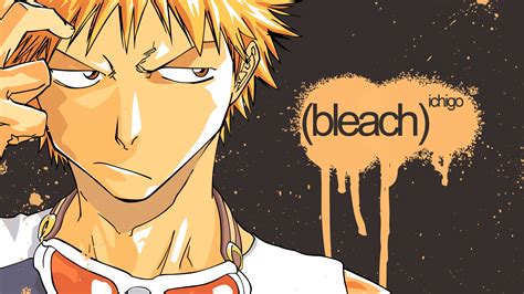 Bleach Kurosaki Ichigo Paint Splatter Anime Boys