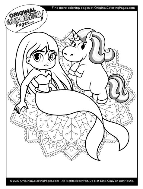 mermaids  unicorns coloring pages coloring pages original coloring pages