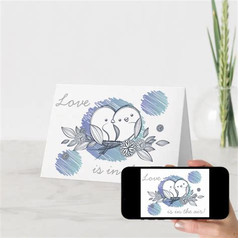 Blue Lovebird Valentines Day Card Zazzle