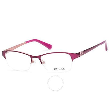 Guess Unisex Purple Round Eyeglass Frames Gu25678251 664689788033 Eyeglasses Jomashop