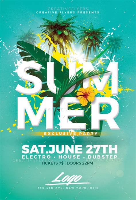 Especially during christmas, new year's, valentine's day, and from summer parties, winter parties, autumn parties, and to spring parties, celebrating the incoming or ending of a season is one of the best excuse to. Summer Party Psd Flyer Templates - CreativeFlyers