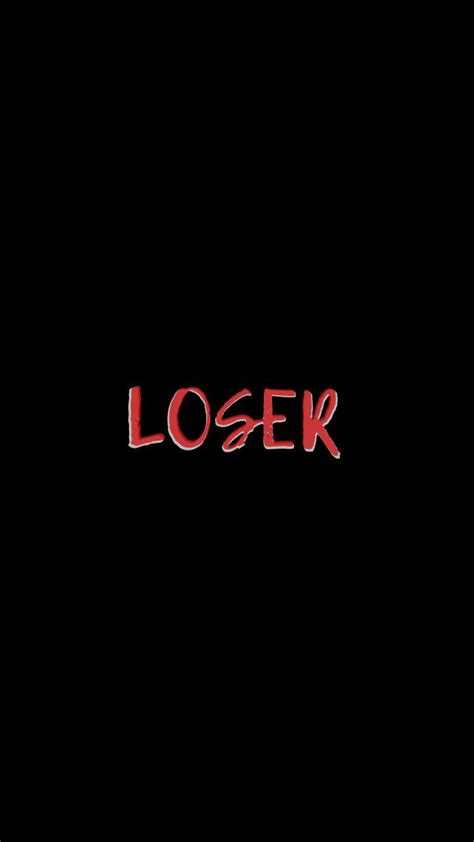 The Word Loser Written In Red On A Black Background