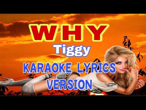 Why Karaoke Lyrics Version Tiggy Youtube