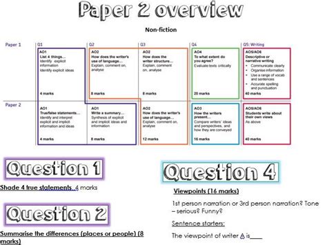 'students have no freedom to study anything that isn't in the exam. AQA Language Paper 2 revision pack - differentiated ...