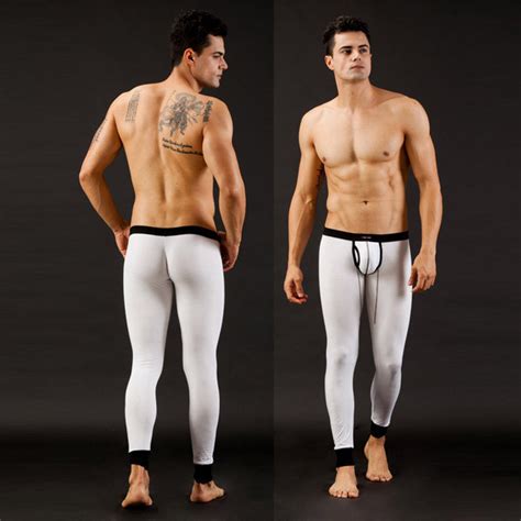 Gros Hommes Low Rise Sous Vêtements Long Johns Pantalon Thermique Modal Pantalon S M L 5