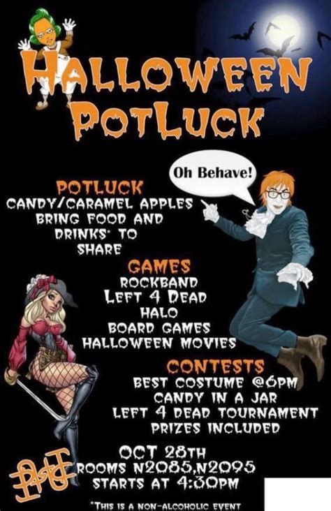 Halloween Potluck Invitation Templates Sampletemplatess