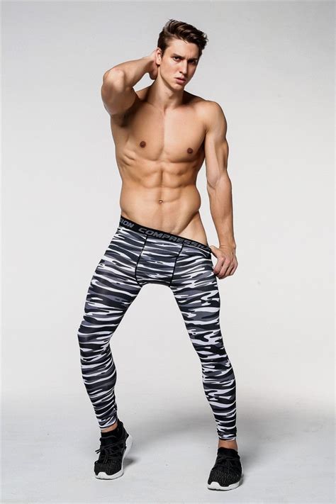 Camouflage Men Fitness Joggers Running Leggings Men Mens Compression